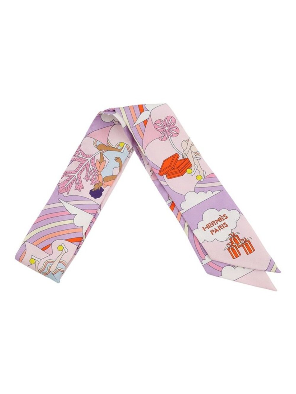 Hermes Scarf Twilly Flying Carre Volants Silk Twill